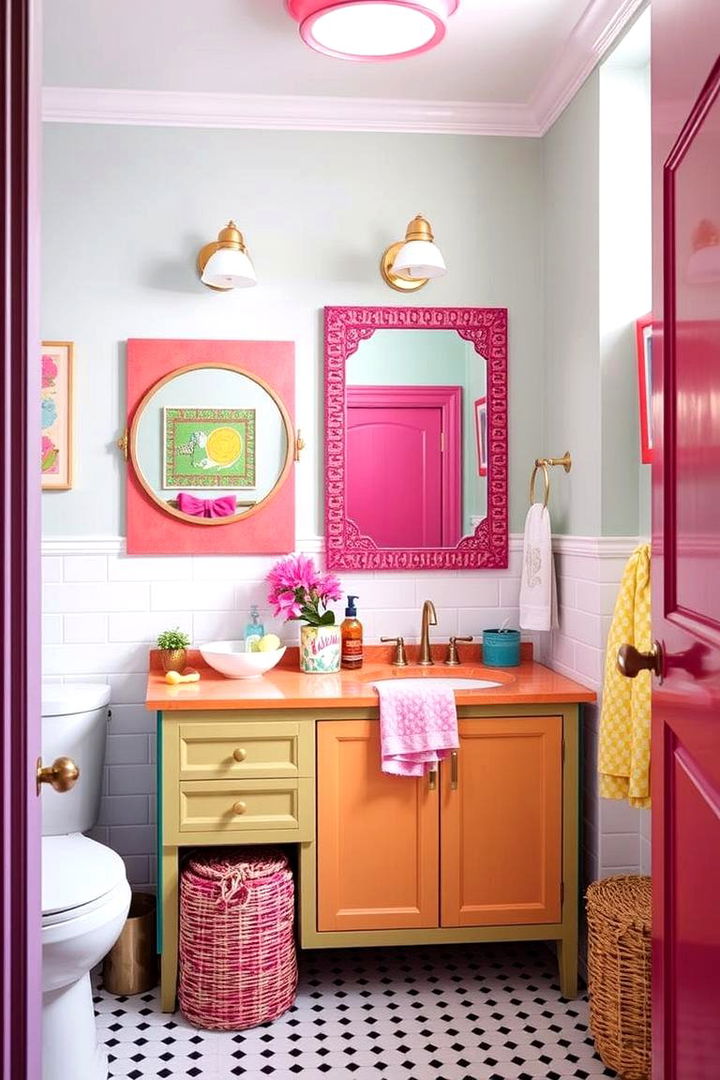 Colorful Accent Pieces - 22 Bathroom Furniture Ideas