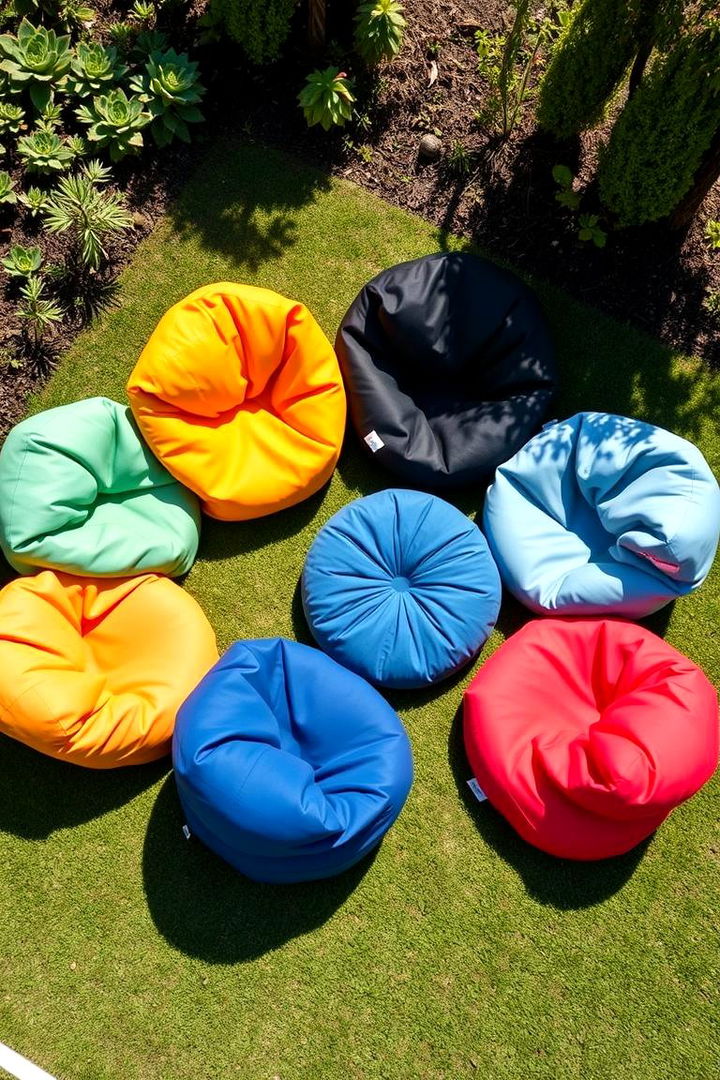 Colorful Bean Bag Corners - 22 Garden Seating Ideas