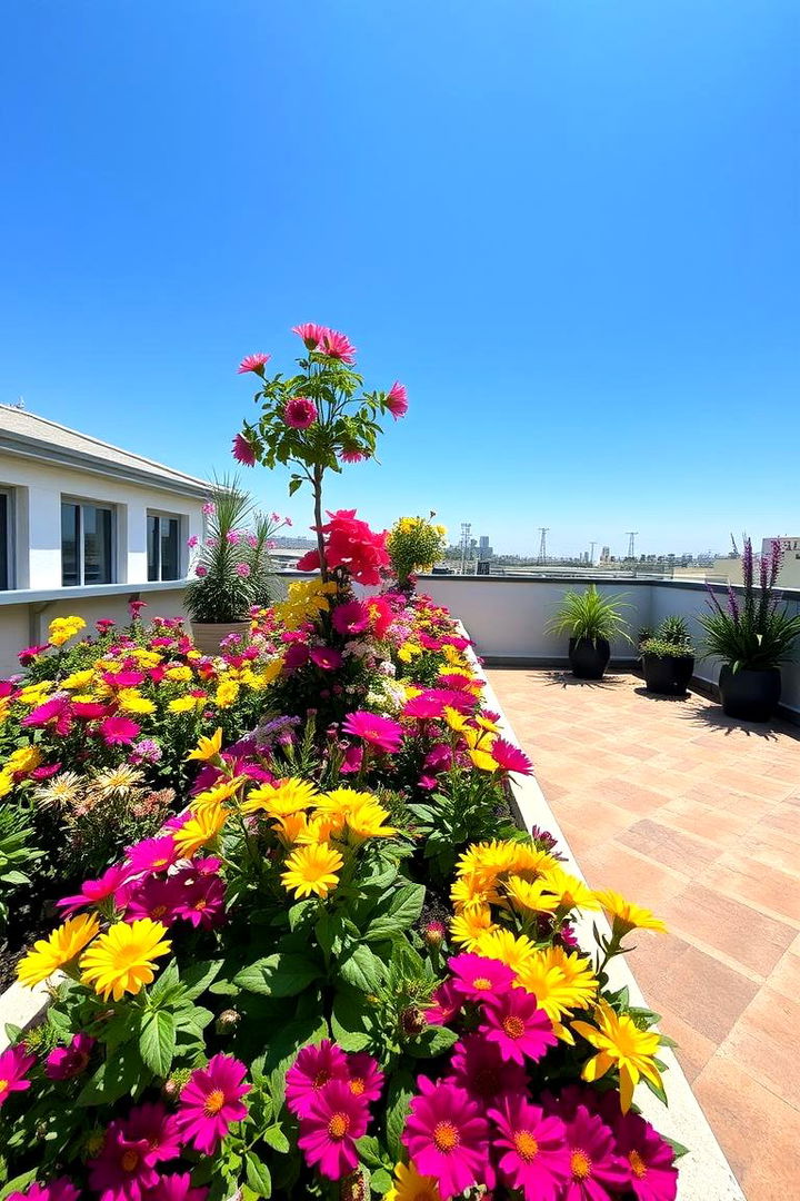 Colorful Bloom Patio - 22 Rooftop Garden Ideas
