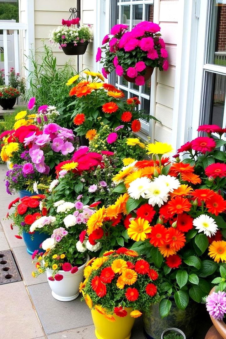 Colorful Bloom Statement - 22 Patio Small Garden Ideas