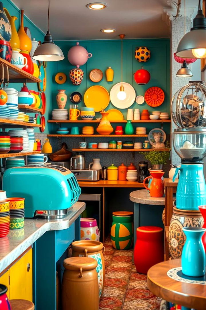 Colorful Eclectic Station - 22 Coffee Station Ideas