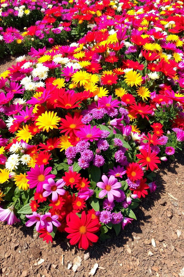 Colorful Flower Bed - 22 Backyard Ideas