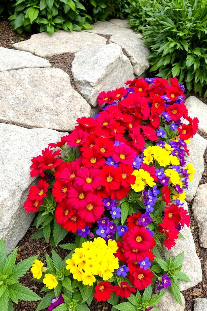 Colorful Flower Beds - 22 Greek Garden Ideas