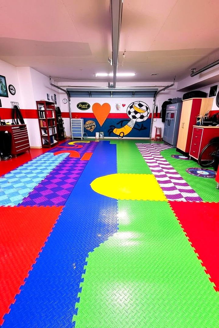 Colorful Garage Floor Inspirations - 22 Garage Flooring Ideas