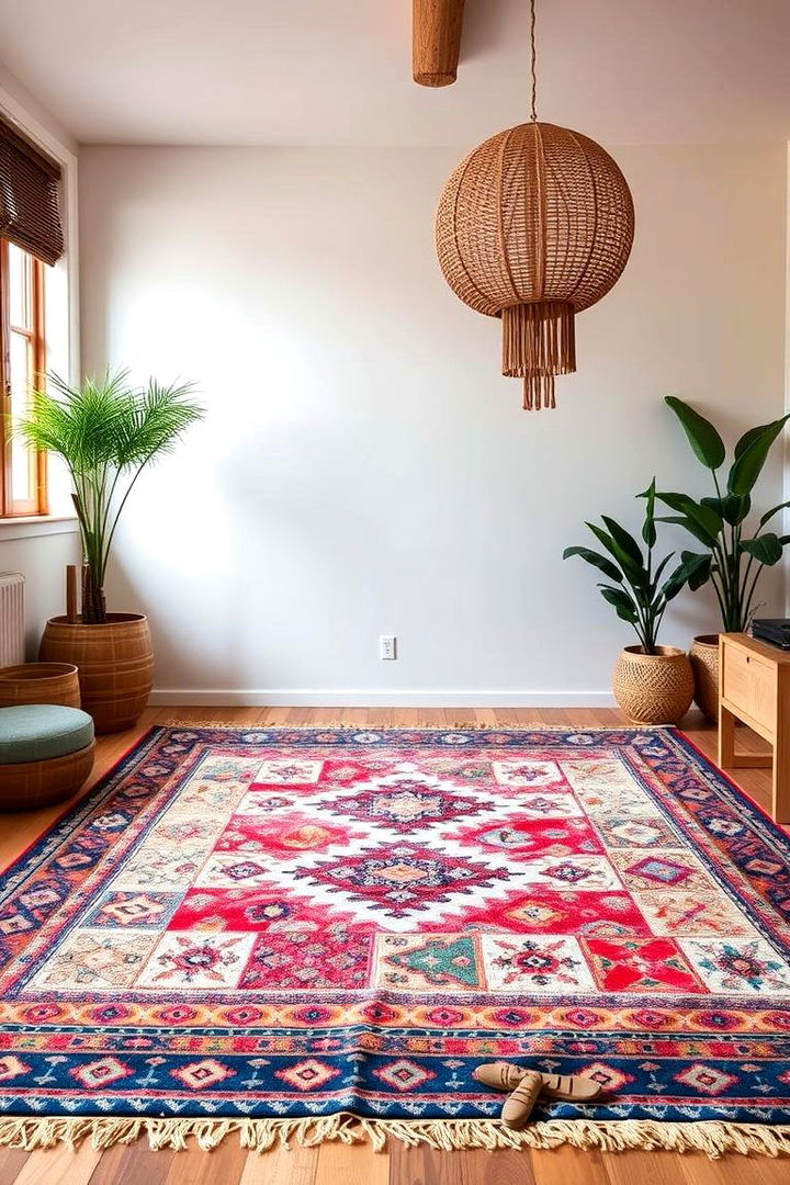 Colorful Indoor Rugs - 22 Colorful Boho Decor Ideas