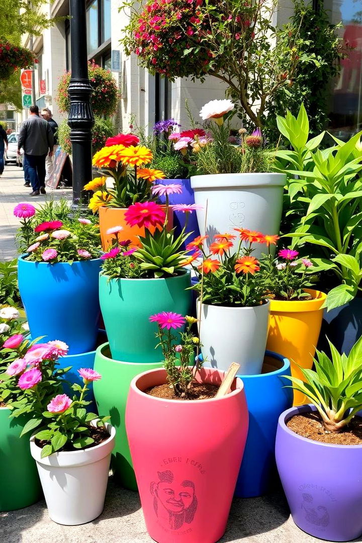 Colorful Medley - 22 Potted Plant Arrangement Ideas