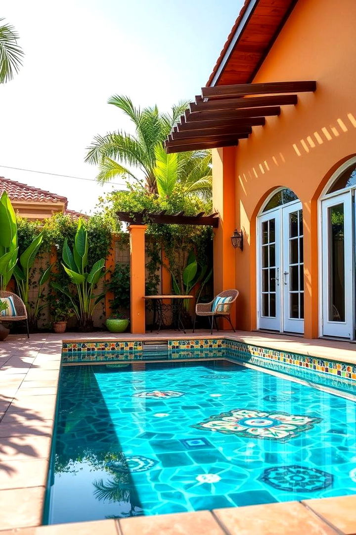 Colorful Mosaic Accents - 22 Pool Patio Ideas