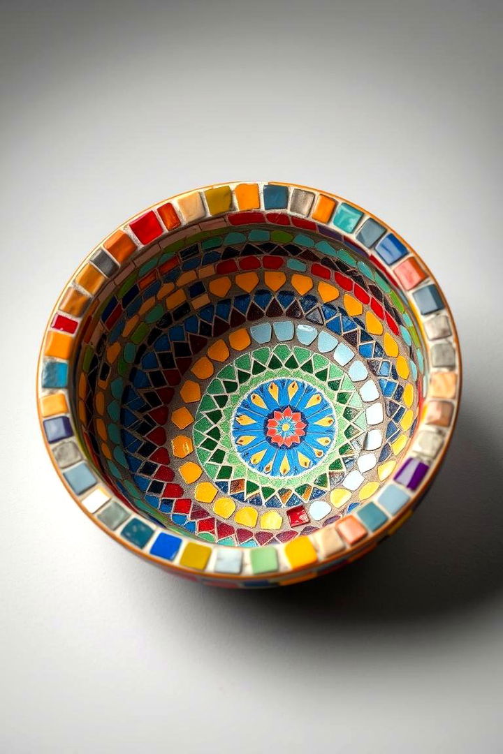 Colorful Mosaic Dough Bowl - 22 Dough Bowl Decor Ideas