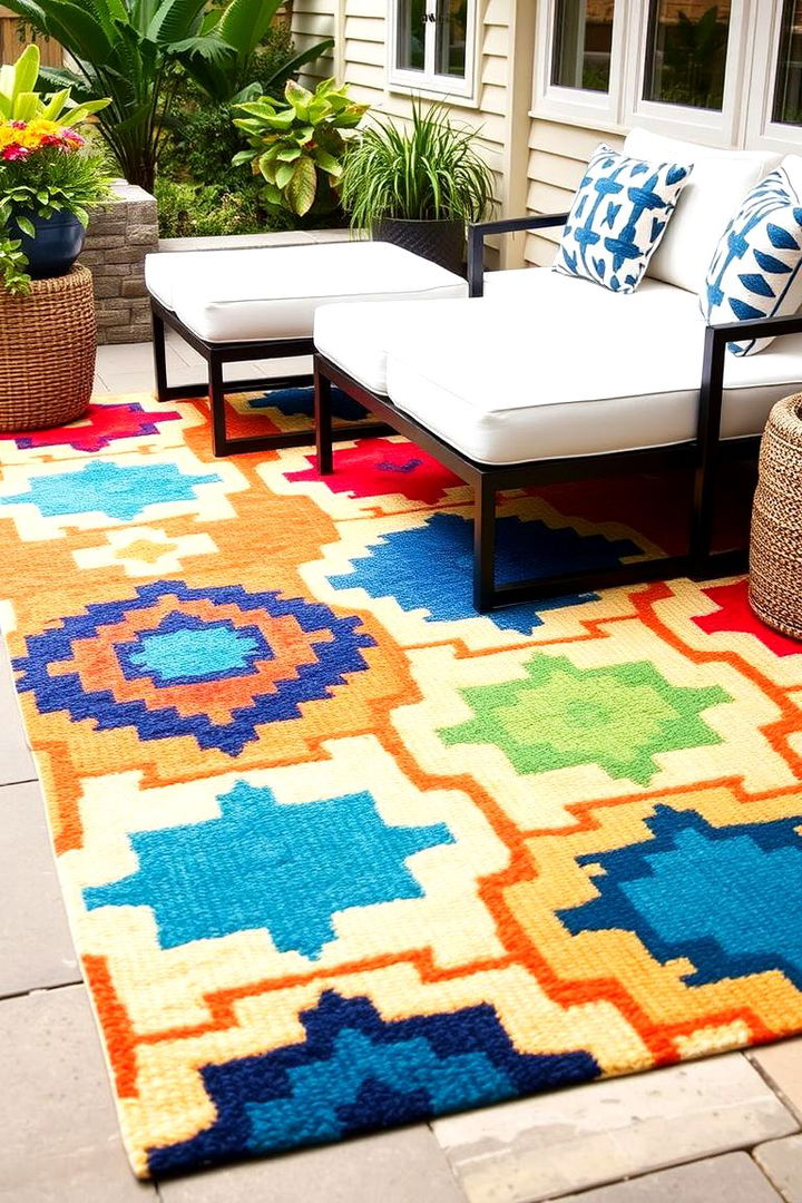 Colorful Outdoor Rug Designs - 22 Outdoor Decor Ideas