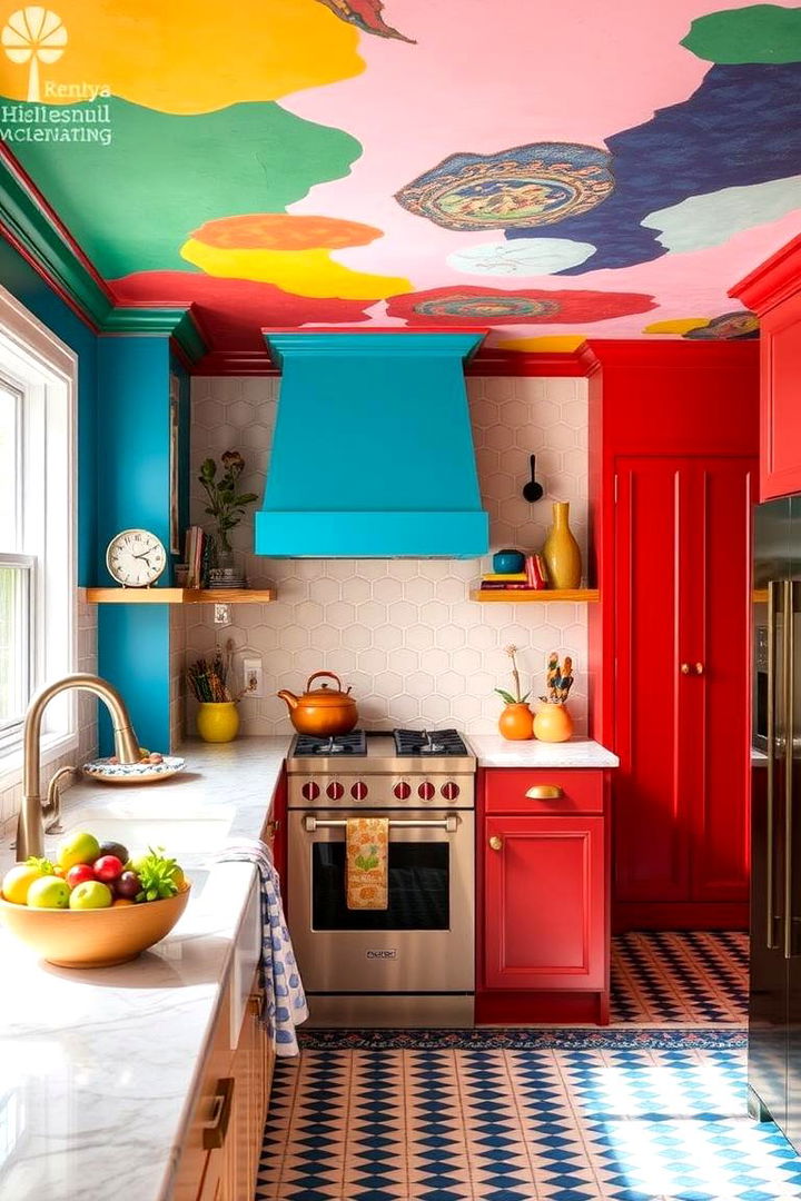 Colorful Painted Soffits - 22 Kitchen Soffit Ideas