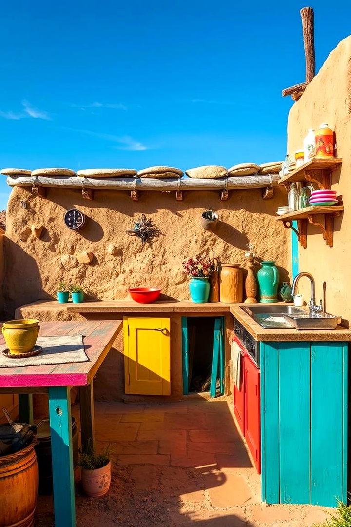 Colorful Recycled Material Mud Kitchen - 22 Mud Kitchen Ideas