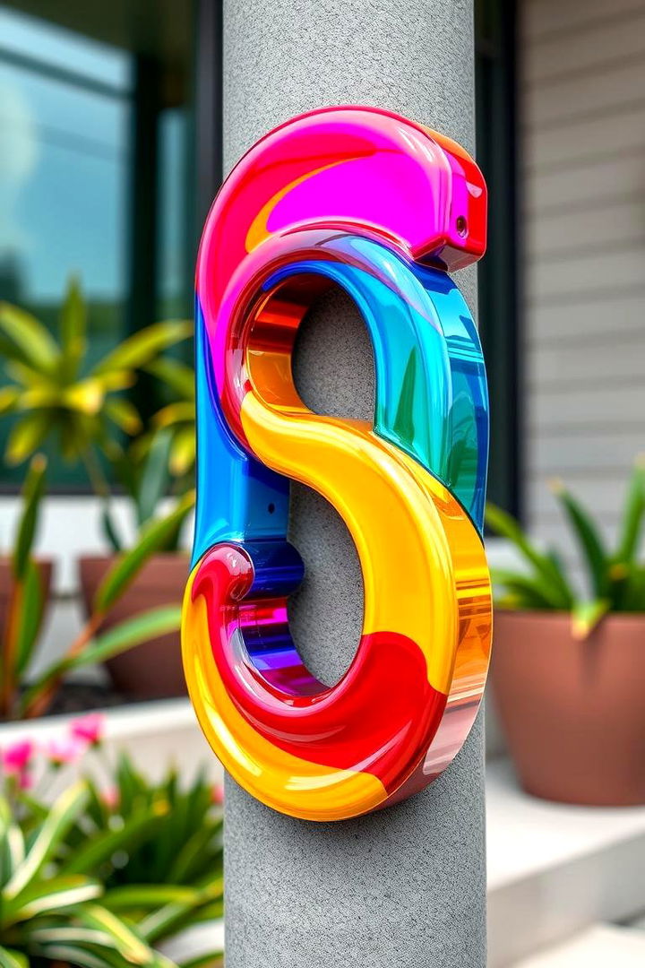 Colorful Resin Numbers - 22 House Number Ideas