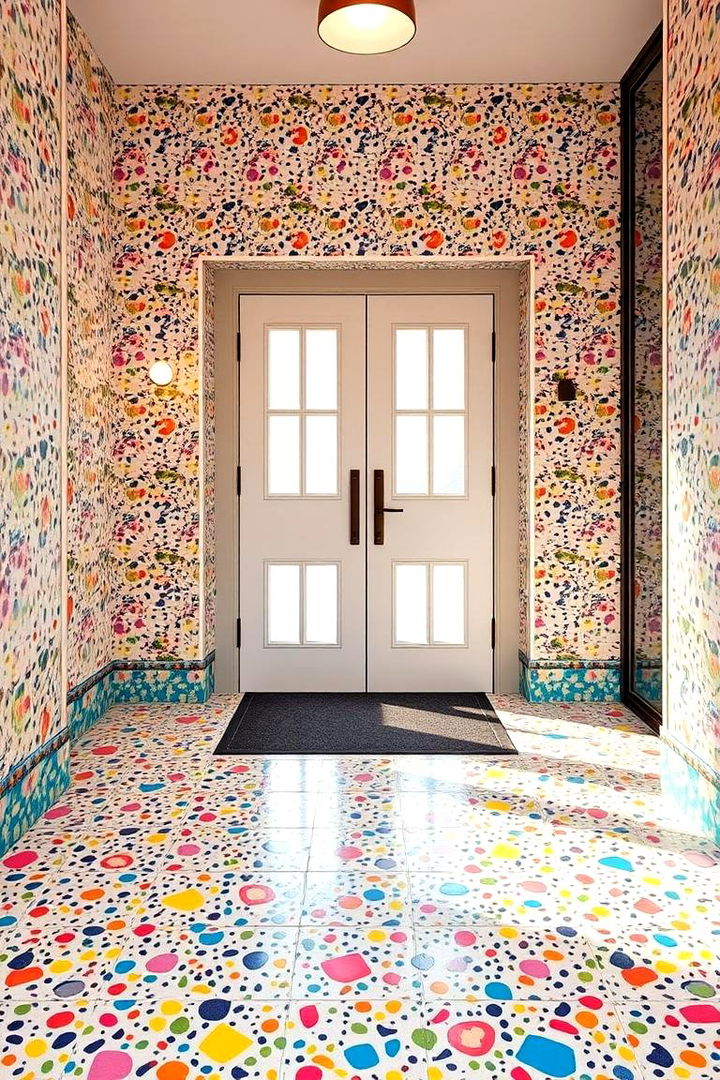 Colorful Terrazzo Inspiration - 22 Small Entryway Tile Floor Ideas