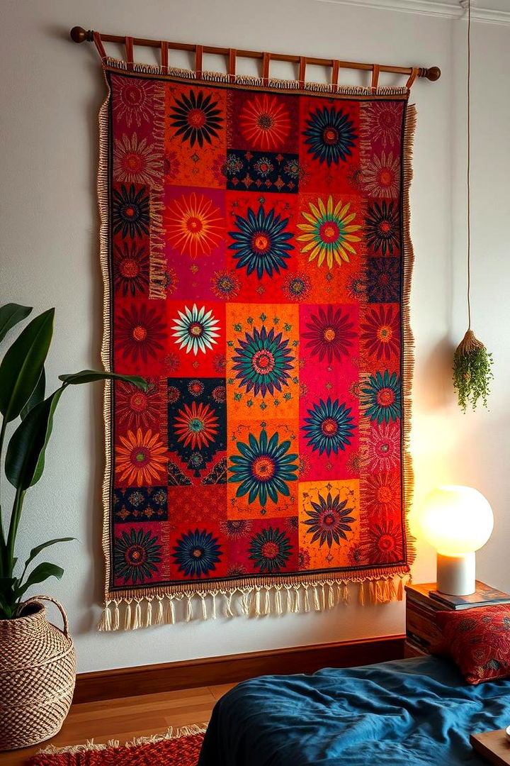 Colorful Textile Panels - 22 Boho Wall Decor Ideas