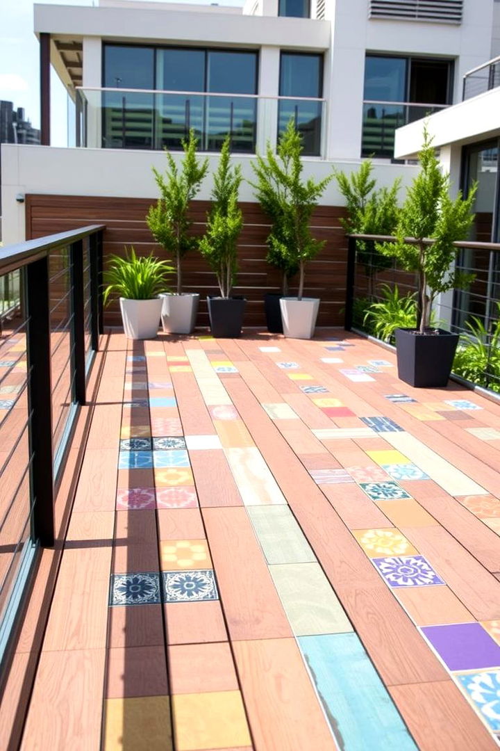 Colorful Tile Patterns - 22 Small Deck Ideas