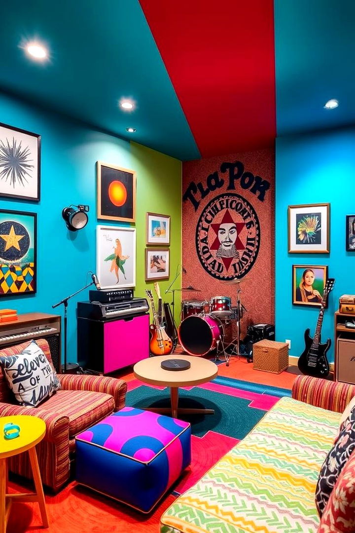 Colorful Vibes - 22 Music Room Ideas