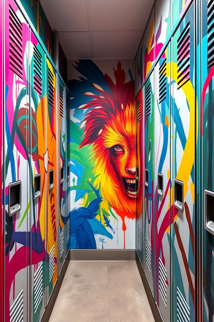 Colorful Wall Murals - 22 Locker Decor Ideas