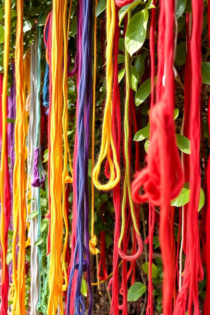 Colorful Yarn Art Installations - 22 Eyfs Outdoor Area Ideas