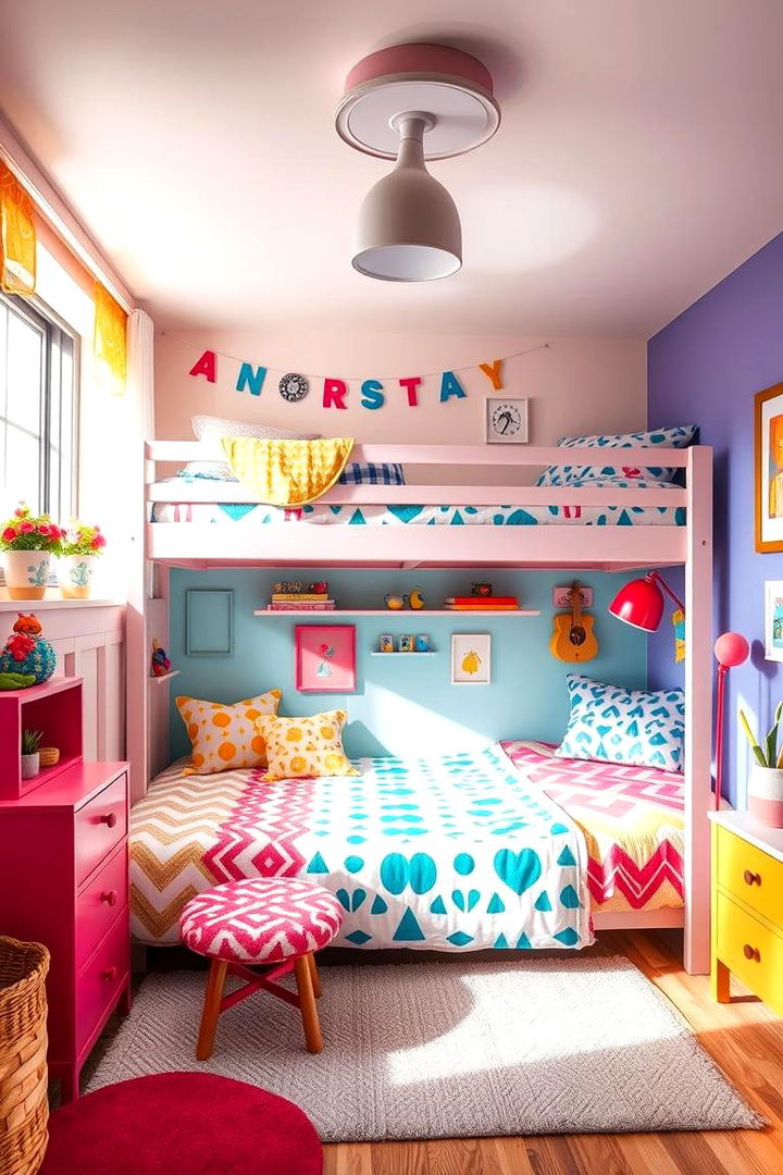Colorful and Playful Bunk Rooms - 22 bunk room ideas