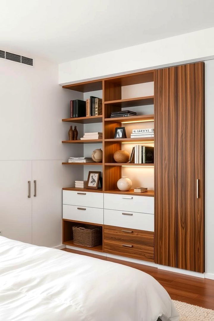 Combine Form and Function with Storage Solutions - 22 Midcentury Modern Bedroom Decorating Ideas