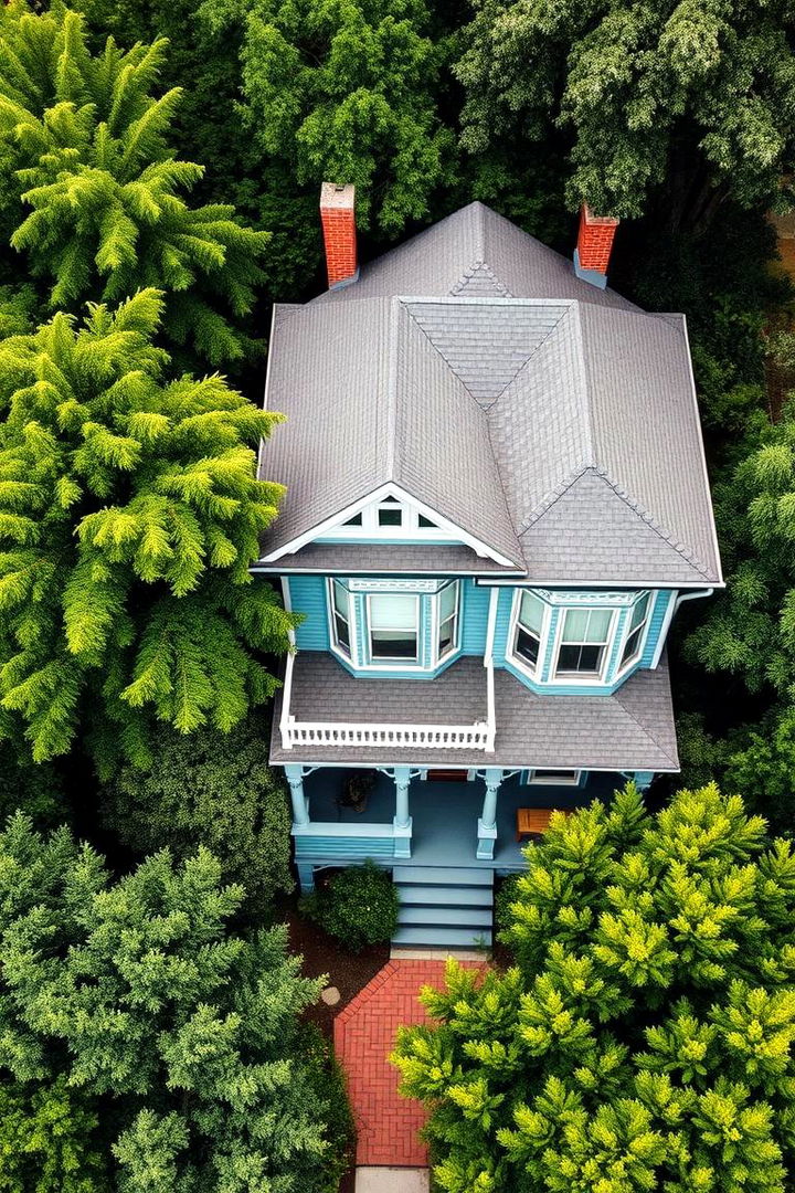 Combining Blue with Nature in Victorian Settings - 22 blue victorian house colors