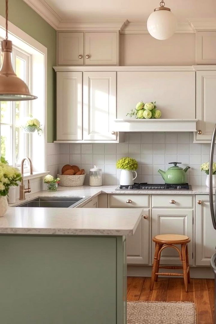 Combining Sage with Soft Pastels - 22 Sage Green Kitchen Ideas