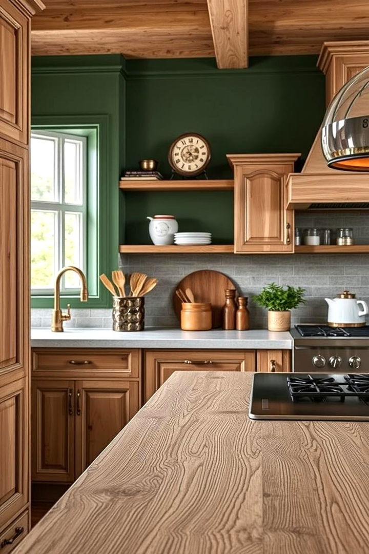 Combining Vintage and Modern Elements - 22 Green and Copper Kitchen Ideas