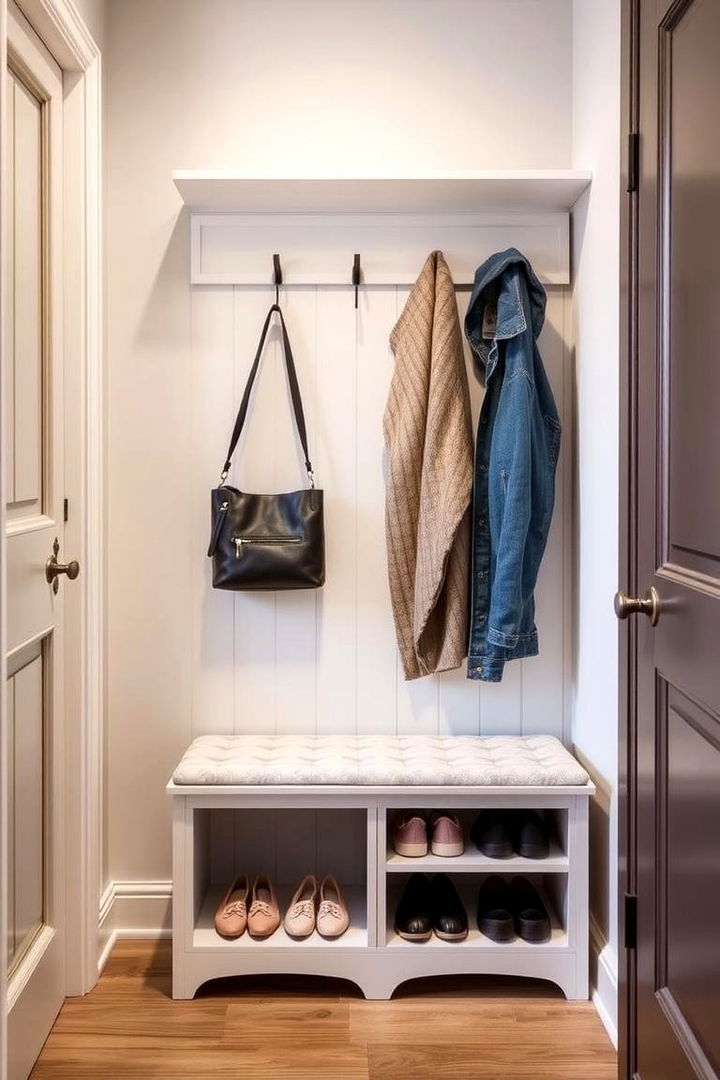 Combo Coatrack and Shoe Bench - 22 Hallway Storage Ideas