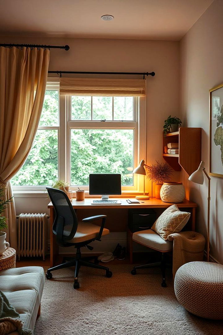 Comfort Driven Layout for Focus - 22 Desk in Front of Window Ideas