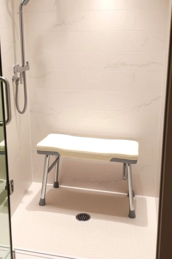 Comfort Focused Padding Bench - 22 Shower Bench Ideas