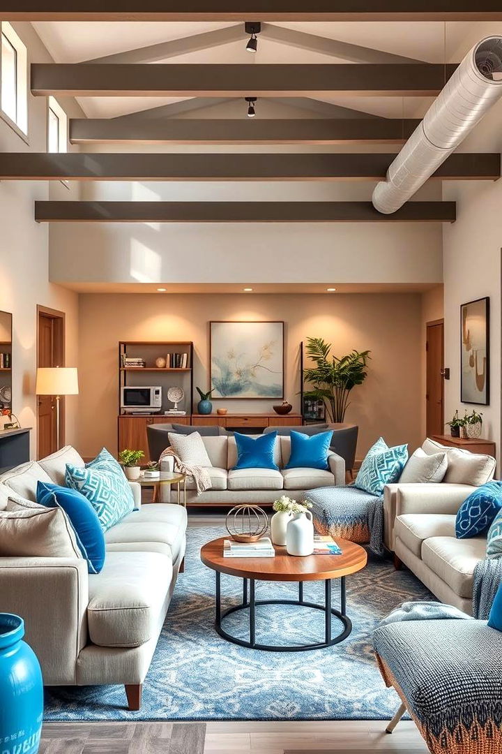 Comfortable Casual Design - 22 blue and beige living room ideas