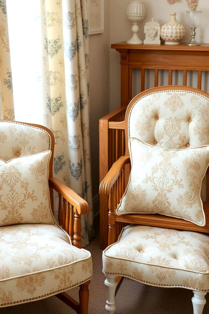 Comfortable Classic Upholstery Choices - 22 Vintage Nursery Ideas