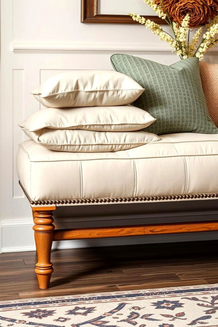 Comfortable Cushioned Entryway Bench - 22 Entryway Bench Ideas