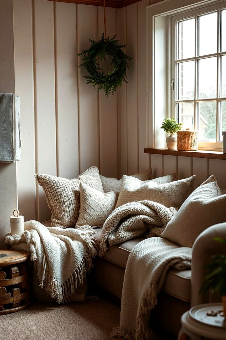 Comfortable Farmhouse Cozy Corners - 22 Farmhouse Living Room Ideas