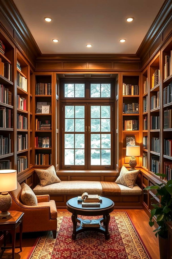 Comfortable Library Nook - 22 home addition ideas
