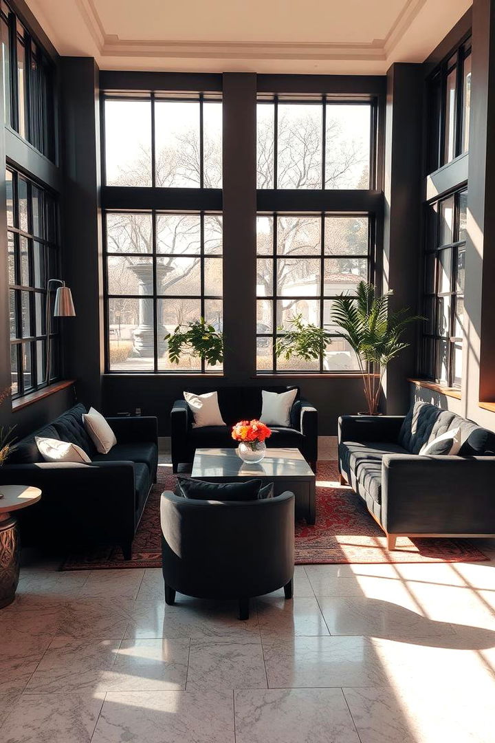 Comfortable Lounge Areas - 22 Black and White Patio Ideas