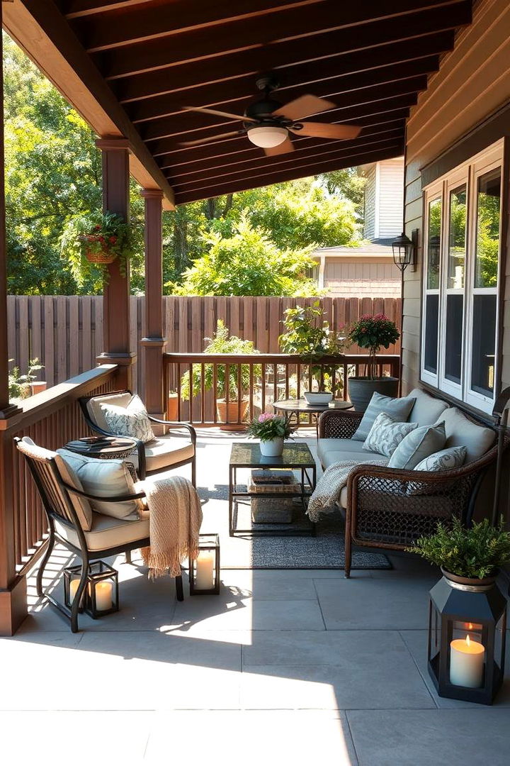 Comfortable Outdoor Living Zones - 22 Concrete Porch Ideas