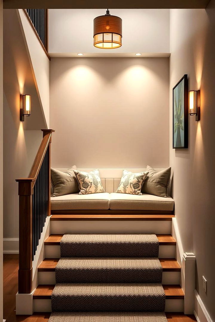 Comfortable Seating Area - 22 Stair Landing Ideas