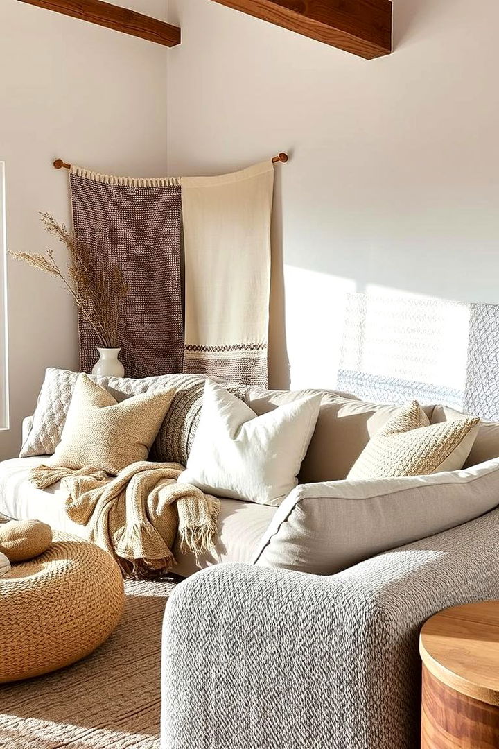 Comfortable Textiles - 22 Country Living Room Ideas
