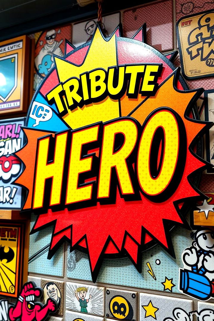 Comic Book Hero Tribute - 22 Man Cave Sign Ideas