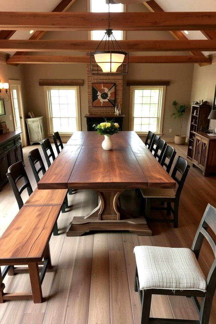 Communal Family Fiesta Table - 22 Modern Farmhouse Dining Room Ideas