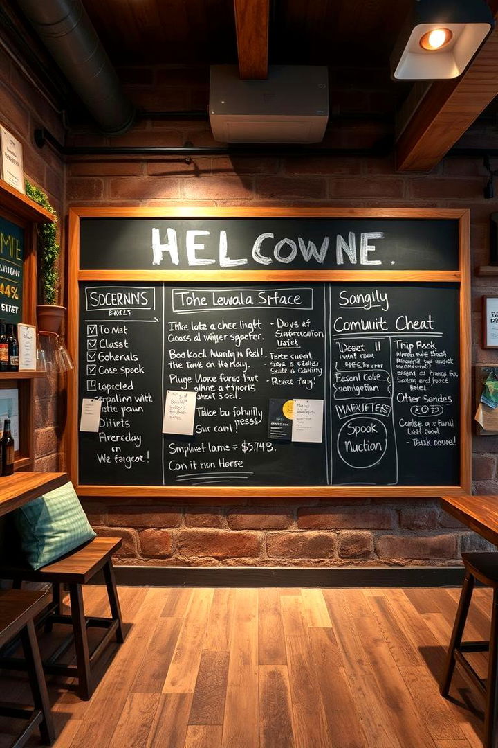 Community Bulletin Chalkboard - 22 Chalkboard Wall Ideas