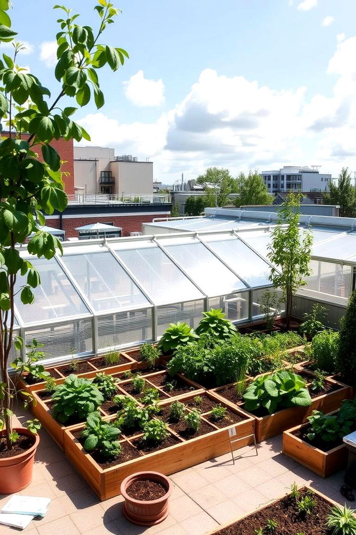 Community Focused Greenhouse Space - 22 Rooftop Greenhouse Ideas