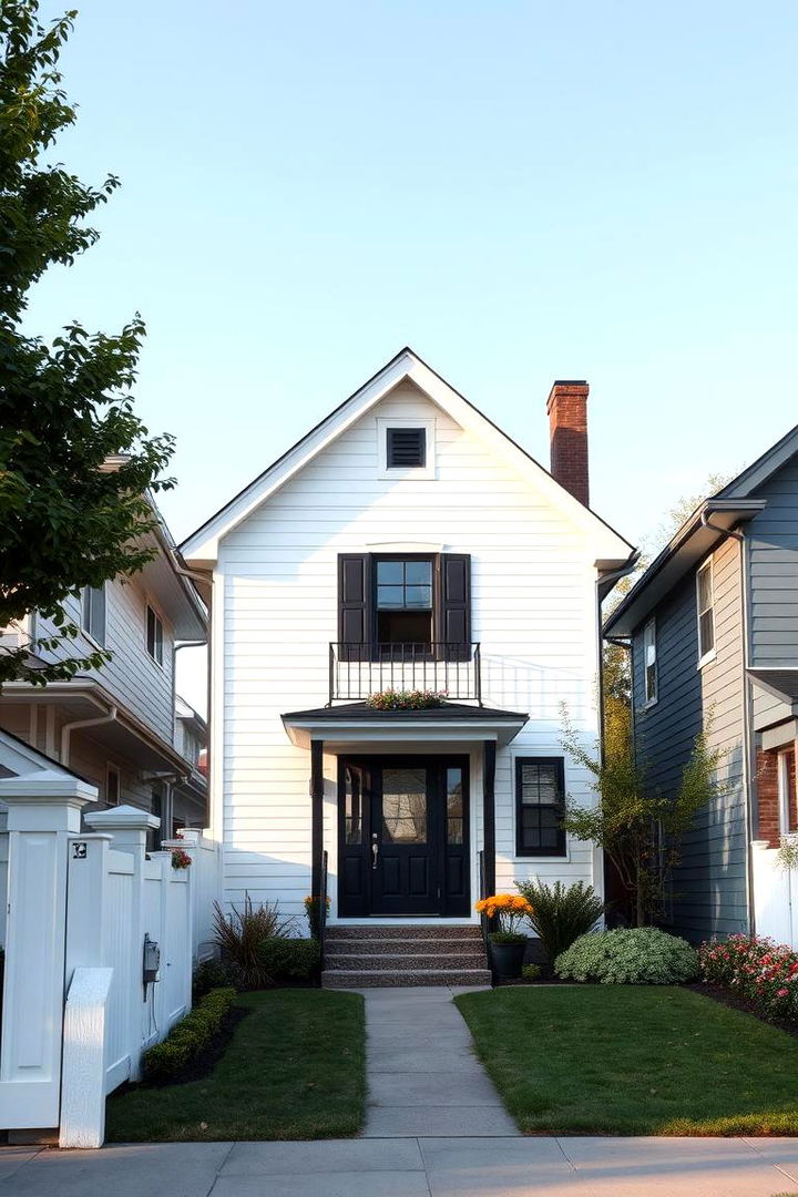 Community and Neighborhood Impact - 22 single story white house black trim