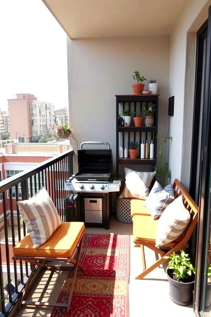 Compact BBQ Balcony Setup - 22 bbq area ideas