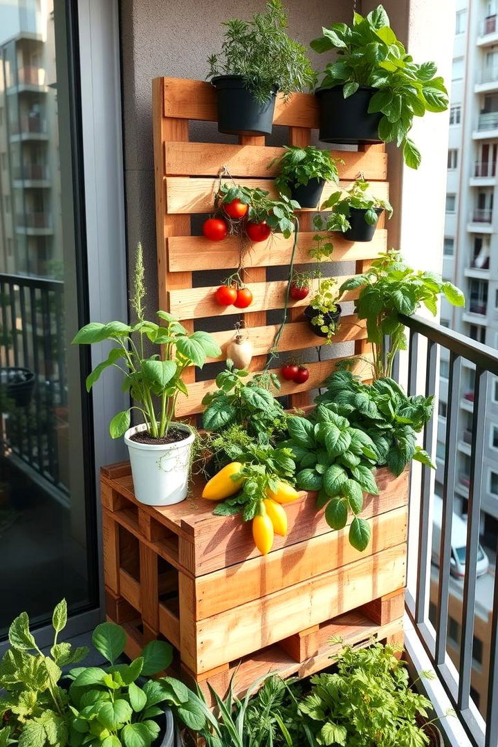 Compact Balcony Gardening - 22 Vertical Pallet Garden Ideas