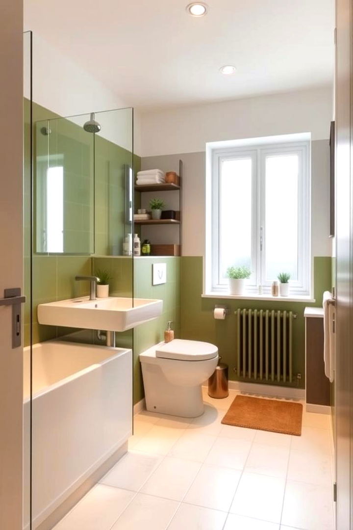 Compact Bathroom Designs Clever Olive Green Ideas - 22 Olive Green Bathroom Ideas