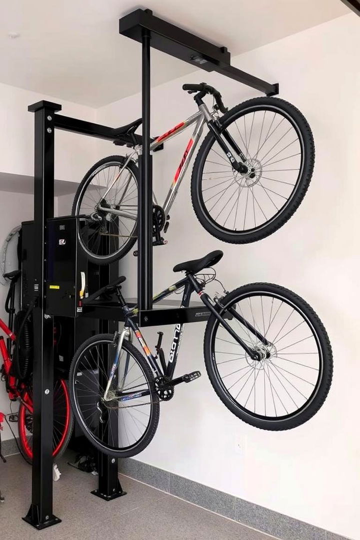 Compact Bike Lift Systems - 22 Garage Bike Storage Ideas