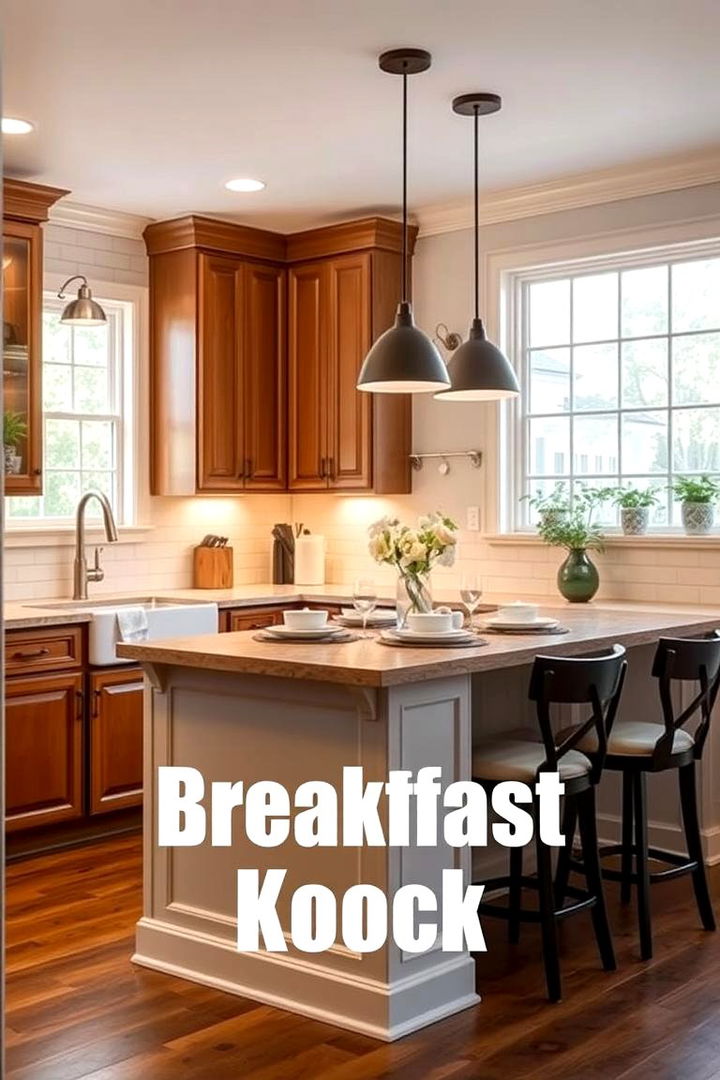 Compact Breakfast Nook Island - 22 Small Kitchen Island Ideas