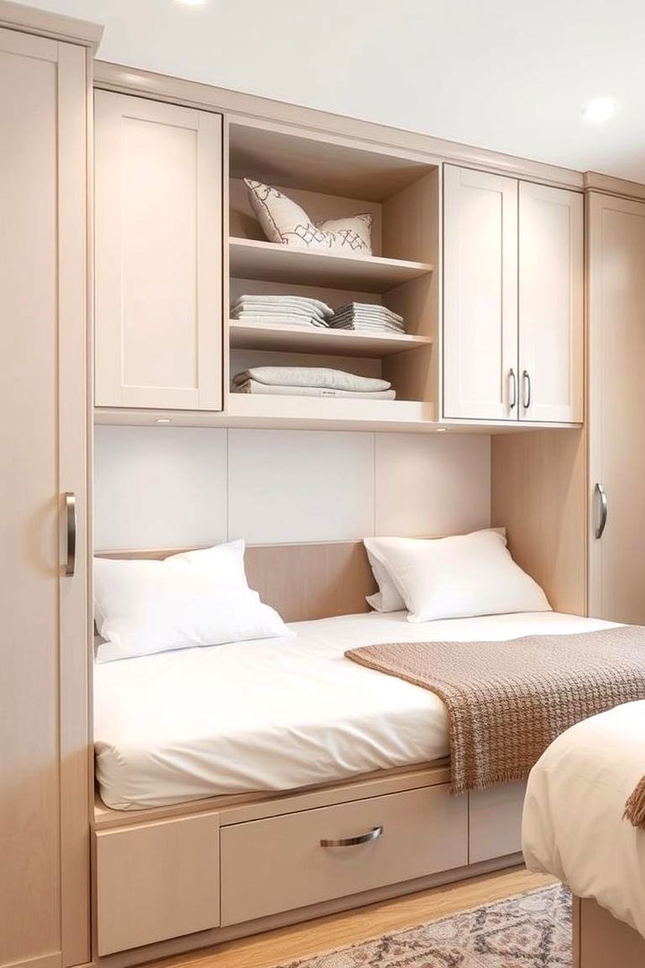 Compact Built In Beds - 22 2 Beds in One Small Room Ideas
